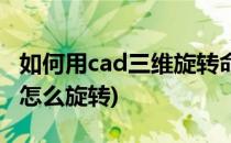 如何用cad三维旋转命令画花瓶(cad画三维图怎么旋转)
