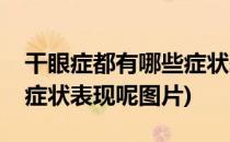 干眼症都有哪些症状表现呢(干眼症都有哪些症状表现呢图片)
