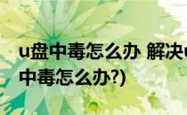 u盘中毒怎么办 解决u盘中毒的操作方法(u盘中毒怎么办?)