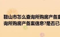 鞍山市怎么查询所购房产备案信息是否已备案(鞍山市怎么查询所购房产备案信息?是否已备案)