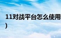 11对战平台怎么使用语音(11平台语音怎么开)