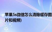 苹果5s微信怎么清除缓存图片(苹果5s微信怎么清除缓存图片和视频)