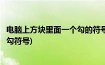 电脑上方块里面一个勾的符号怎么打(电脑里怎么在方框里打勾符号)