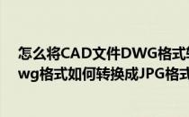 怎么将CAD文件DWG格式转换成JPG格式图片(cad图纸dwg格式如何转换成JPG格式)