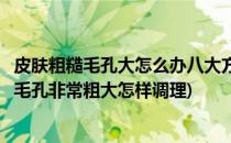 皮肤粗糙毛孔大怎么办八大方法打造丝滑肌肤(皮肤非常粗糙毛孔非常粗大怎样调理)