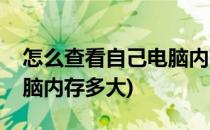 怎么查看自己电脑内存多大(怎样查看自己电脑内存多大)