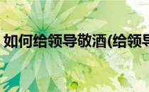 如何给领导敬酒(给领导敬酒说什么简单大方)