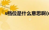 s档位是什么意思啊(m档位是什么意思啊)