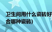 卫生间用什么瓷砖好瓷砖选购攻略(卫生间适合哪种瓷砖)