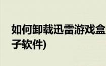 如何卸载迅雷游戏盒子(如何卸载迅雷游戏盒子软件)