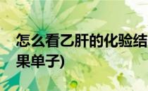 怎么看乙肝的化验结果(怎么看乙肝的化验结果单子)