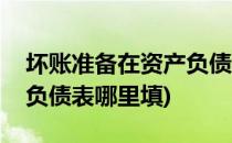 坏账准备在资产负债表哪里(坏账准备在资产负债表哪里填)