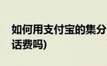 如何用支付宝的集分宝充值话费(集分宝能交话费吗)
