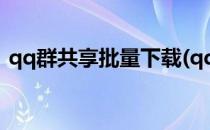 qq群共享批量下载(qq群文件批量下载工具)