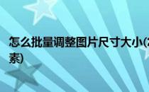 怎么批量调整图片尺寸大小(怎么批量调整图片尺寸大小和像素)