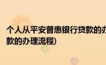 个人从平安普惠银行贷款的办理流程(个人从平安普惠银行贷款的办理流程)