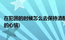 在犯困的时候怎么去保持清醒(在犯困的时候怎么去保持清醒的心情)