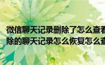微信聊天记录删除了怎么查看之苹果兔恢复大师(苹果微信删除的聊天记录怎么恢复怎么查看)