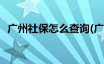 广州社保怎么查询(广州社保怎么查询余额)