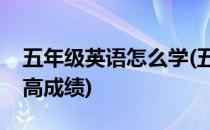 五年级英语怎么学(五年级英语怎么学才能提高成绩)