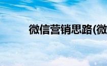 微信营销思路(微信营销思路流程)