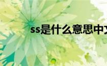 ss是什么意思中文 SS是什么意思
