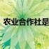 农业合作社是企业法人吗 农业合作社是企业