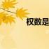 权数是什么呀 权数是什么意思