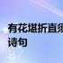 有花堪折直须折莫待无花空折枝的意思相反的诗句