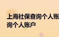 上海社保查询个人账户查询 上海社保网上查询个人账户
