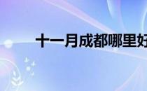 十一月成都哪里好玩 成都哪里好玩