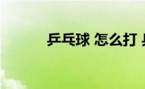 乒乓球 怎么打 乒乓球怎么打法