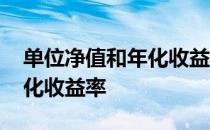 单位净值和年化收益率计算器 单位净值和年化收益率