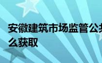 安徽建筑市场监管公共服务平台个人验证码怎么获取
