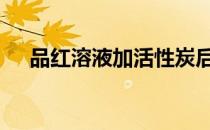 品红溶液加活性炭后滤液颜色 品红溶液