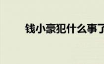 钱小豪犯什么事了 钱小豪怎么死的