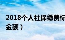 2018个人社保缴费标准（2019个人社保缴费金额）