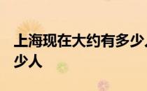 上海现在大约有多少人 2019全上海大概有多少人