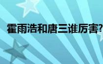 霍雨浩和唐三谁厉害? 唐三和霍雨浩谁厉害