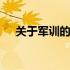 关于军训的诗歌短一点 关于军训的诗歌