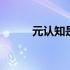 元认知是什么 元认知是什么意思