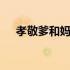 孝敬爹和妈的歌曲集 孝敬爹和妈的歌词