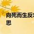 向死而生反求诸己理解 向死而生反求诸己意思