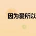 因为爱所以爱mv原版 因为爱所以爱mv