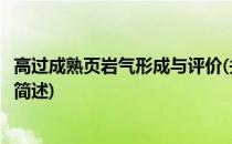 高过成熟页岩气形成与评价(关于高过成熟页岩气形成与评价简述)
