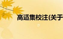 高适集校注(关于高适集校注简述)