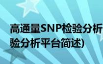 高通量SNP检验分析平台(关于高通量SNP检验分析平台简述)
