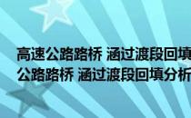 高速公路路桥 涵过渡段回填分析方法及应用技术(关于高速公路路桥 涵过渡段回填分析方法及应用技术简述)