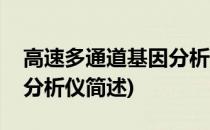 高速多通道基因分析仪(关于高速多通道基因分析仪简述)