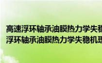 高速浮环轴承油膜热力学失稳机理及主动控制研究(关于高速浮环轴承油膜热力学失稳机理及主动控制研究简述)